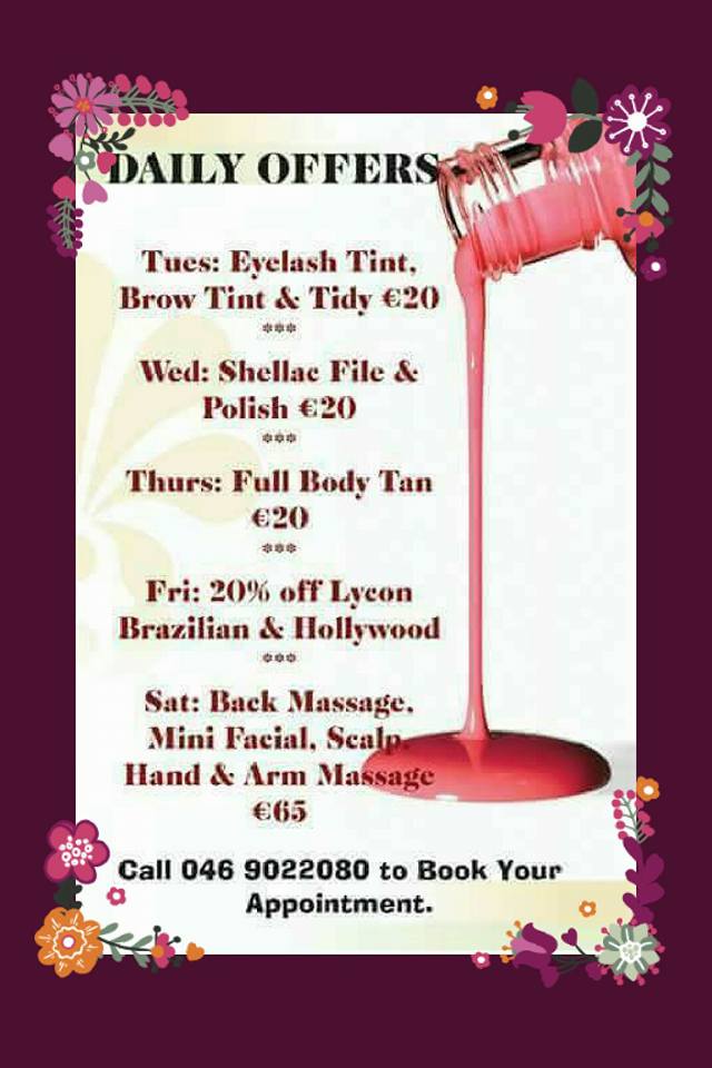 Special Offers - Absolute Beauty - Beauty Salon, Navan Co. Meath